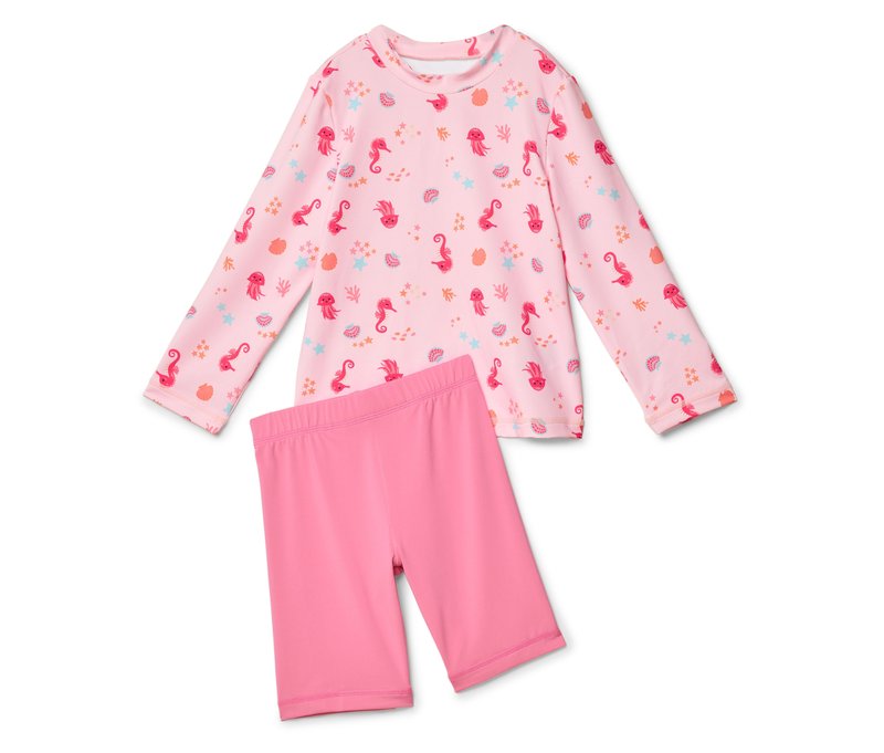 Tchibo - Kinder-Kombi mit UV-Schutzfaktor 50+ - Mädchen - Gr. 110/116 - rosa/print