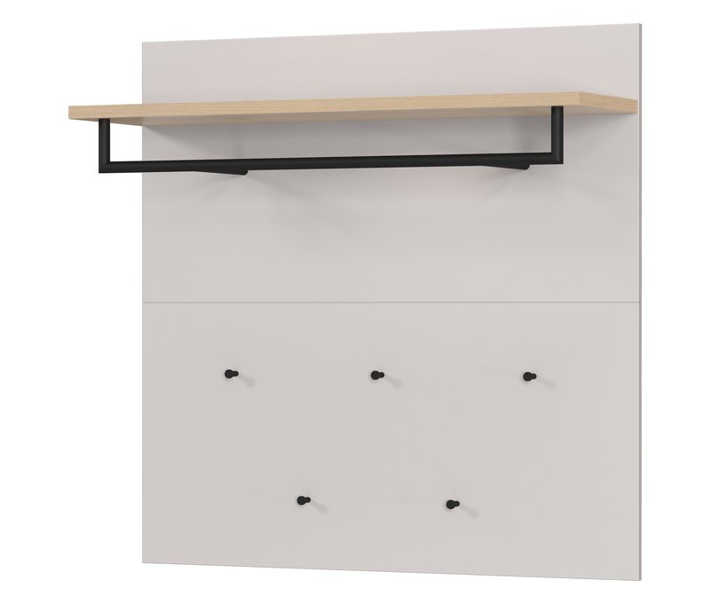 Tchibo - Garderobenpaneel »Cormano« - 96x30x95cm - schwarz - Holz / Metall / Kunststoff