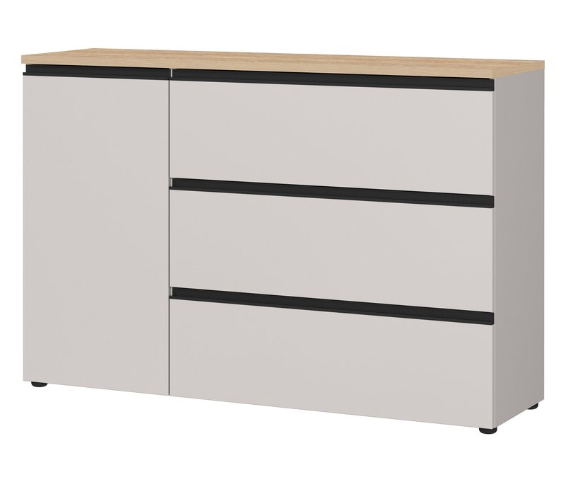 Tchibo - Kommode »Cormano« - 135x41x91cm - schwarz - Holz / Metall / Kunststoff