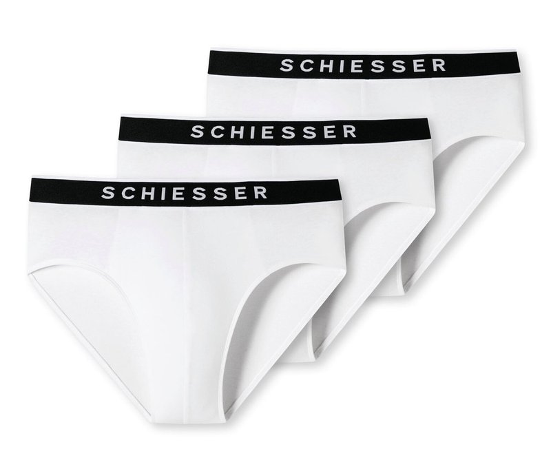 3 Schiesser Rio-Slips - Herren - Gr. Xxl/8 - weiß