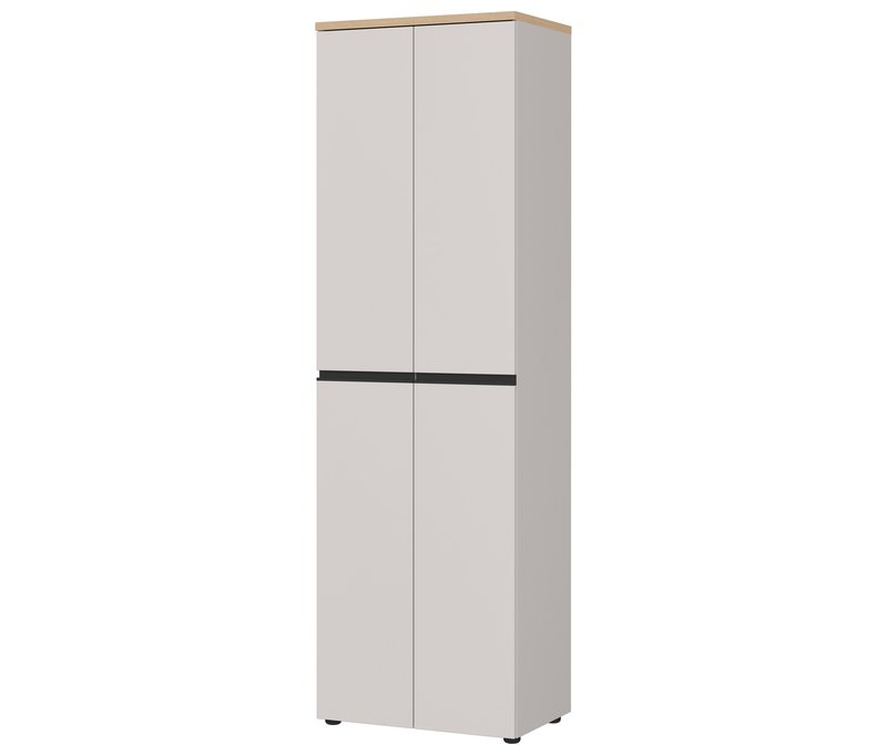 Tchibo - Garderobenschrank »Cormano« - 59x41x194cm - schwarz - Holz / Metall / Kunststoff