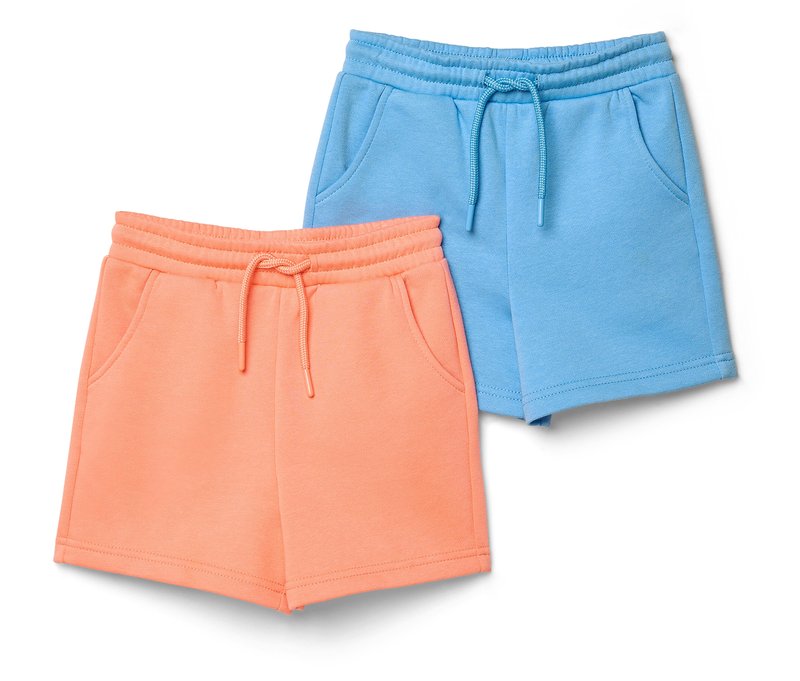 Tchibo - 2 Kinder-Sweatshorts mit angerauter Innenseite - Baby - Gr. 86/92 - orange