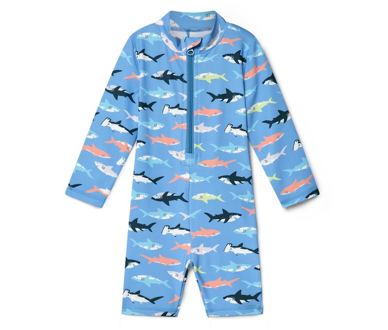 Tchibo - Baby-Einteiler mit UV-Schutzfaktor 50+ - Jungen - Gr. 98/104 - blau/print