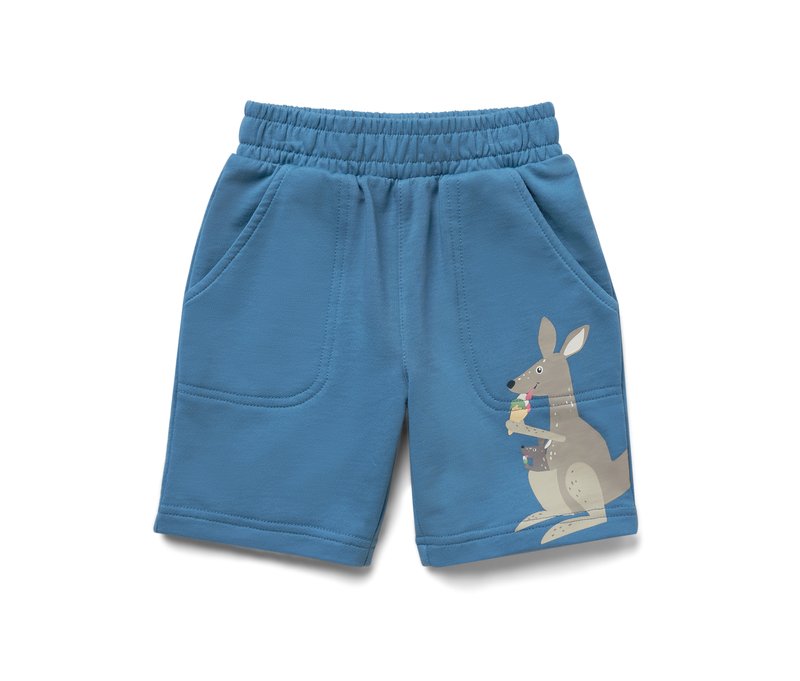 Tchibo - Kinder-Sweatshorts - Baby - Gr. 86/92 - blau/print