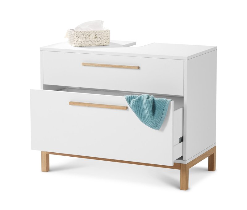 Tchibo - Waschbeckenunterschrank »Eklund« mit zwei Schubladen - 82x42x66cm - braun - Holz / Eichenholz