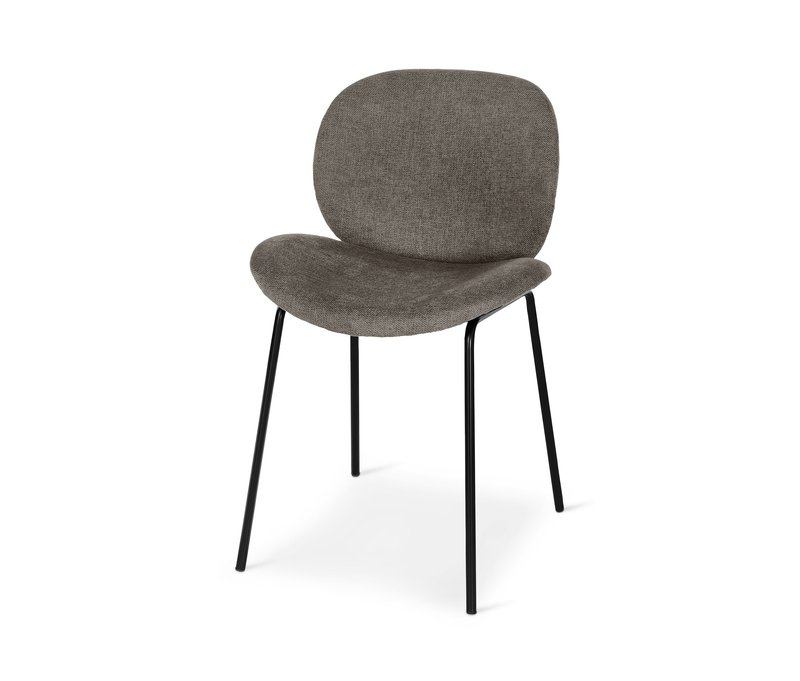 Tchibo - Gepolsterter Designstuhl - 51,5x50x77,5cm - grau-beige - Polyester / Holz / Stahl
