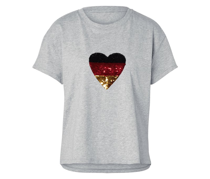 Tchibo - Sportshirt - Damen - Gr. M - hellgrau/print