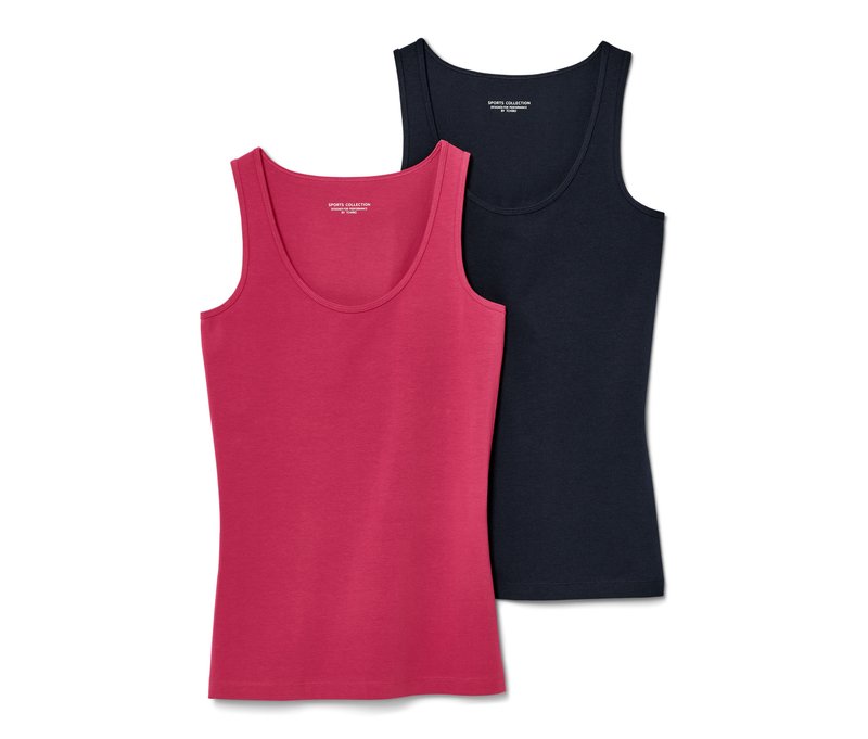 Tchibo - 2 Tops - Damen - Gr. S - dunkelblau