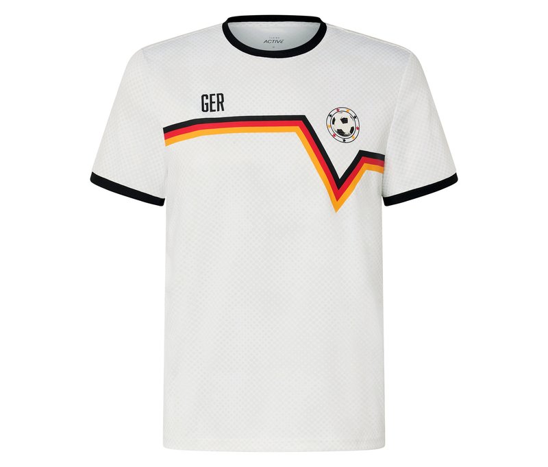 Tchibo - T-Shirt mit Print - Herren - Gr. L - hellgrau/print