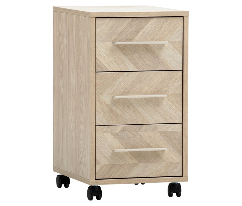 Tchibo - Rollcontainer »Arezzo« - 32,6x39,1x59,7cm - schwarz - Holz / Metall / Kunststoff