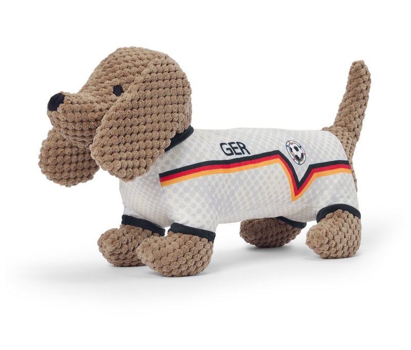 Tchibo - Hunde-Plüschspielzeug »Dackel im Deutschlandtrikot« - braun
