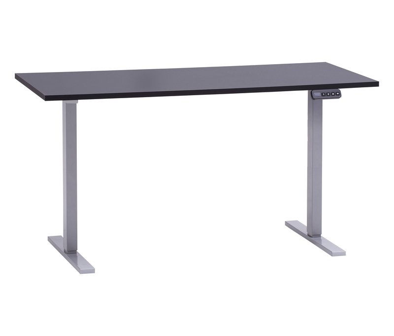 Tchibo - Höhenverstellbarer Schreibtisch »Metz« - 138x60x72,7cm - silber - Holz / Metall / Kunststoff