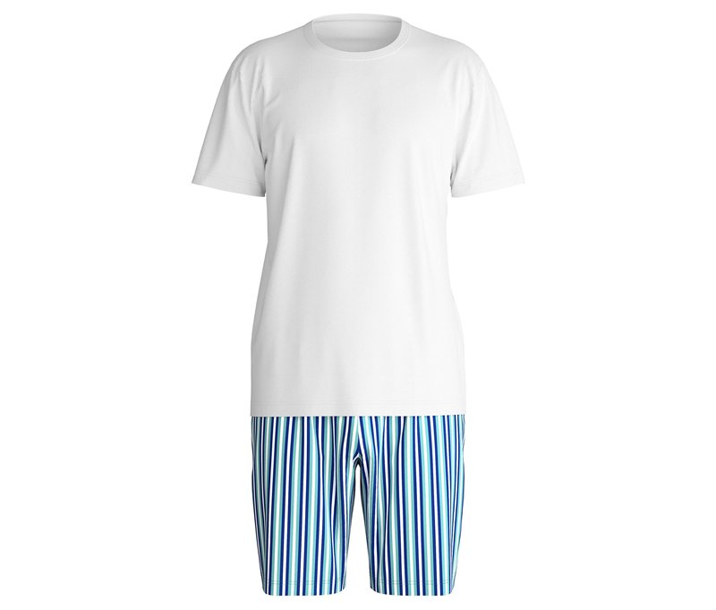 Tchibo - Calida Herren-Shorty-Pyjama-Set - Herren - Gr. XXL - weiß