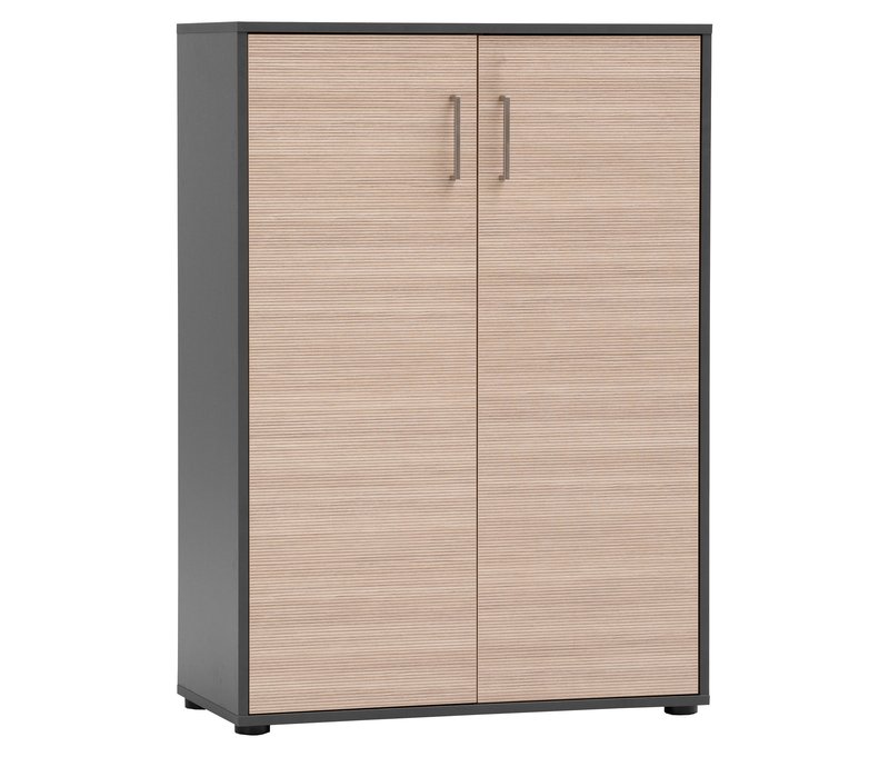 Tchibo - Aktenschrank »Metz« - 80,1x38,2x113,4cm - silber - Holz / Metall / Kunststoff