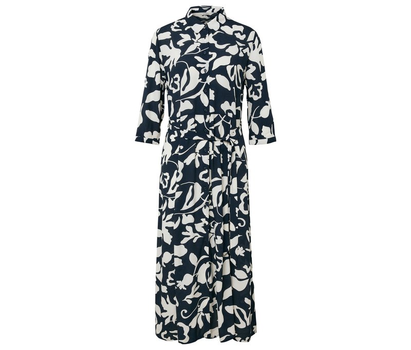 Tchibo - Bedrucktes Hemdblusenkleid - Damen - Gr. 44 - dunkelblau