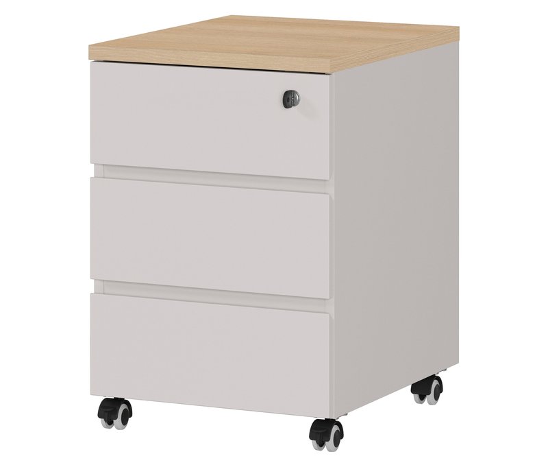 Tchibo - Rollcontainer »Lissabon« - 41x50x60cm - braun - Holz / Kunststoff