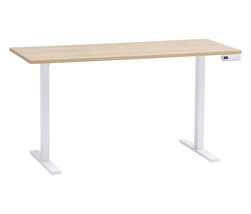 Tchibo - Höhenverstellbarer Schreibtisch »Arezzo« - 138x60x72,7cm - braun - Holz / Metall