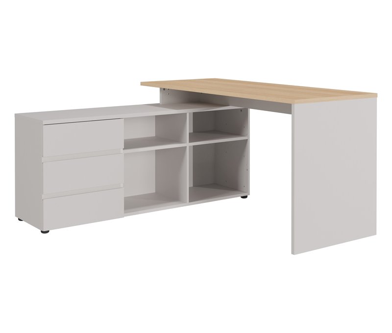 Tchibo - Winkelschreibtisch »Lissabon« - 145x146x77cm - braun - Holz / Kunststoff