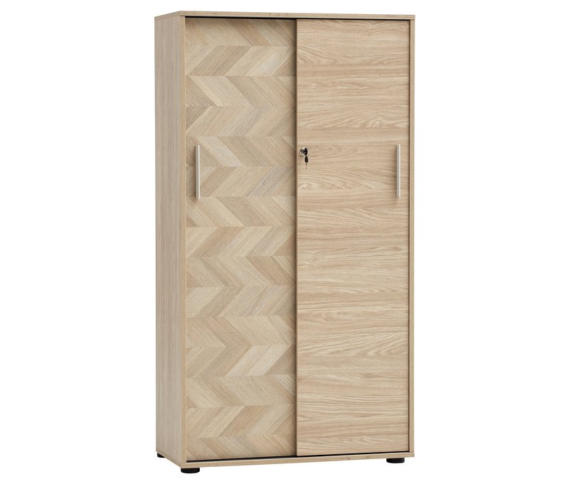 Tchibo - Aktenschrank »Arezzo« - 80,1x38,2x150cm - schwarz - Holz / Metall / Kunststoff
