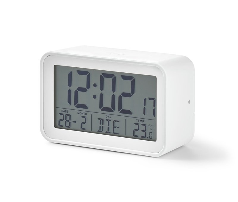 Tchibo - Digitaler LCD-Wecker - weiß