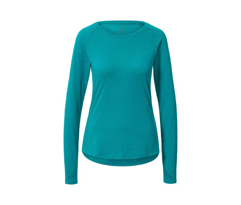 Tchibo - Langarm-Sportshirt - Damen - Gr. M - türkis