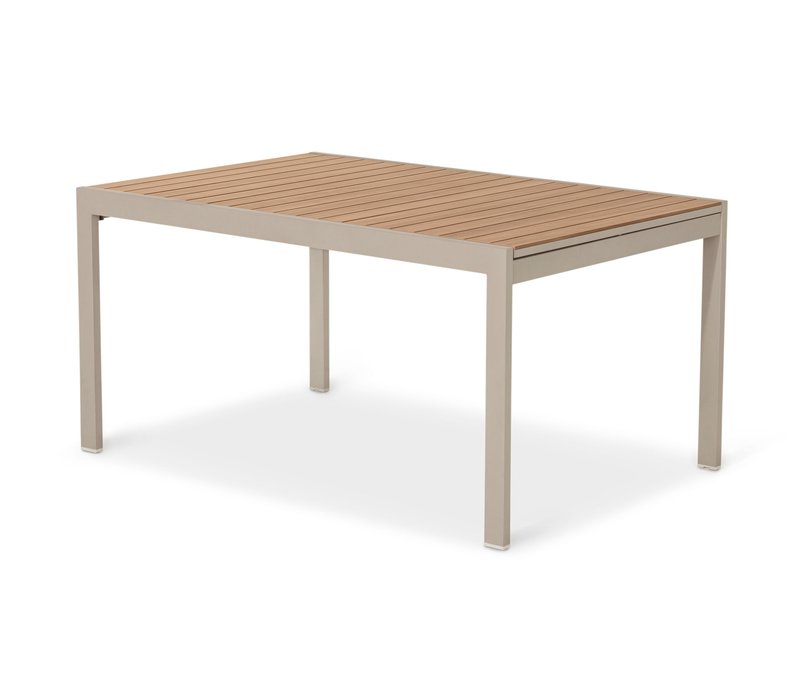 Tchibo - Ausziehtisch »Liska« aus Aluminium - 149,5x100x75cm - braun - Aluminium / Kunststoff