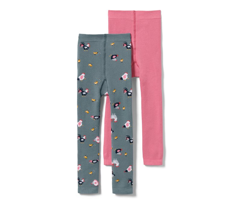 Tchibo - 2 Kinder-Thermoleggings - Gr. 122/128 - blau