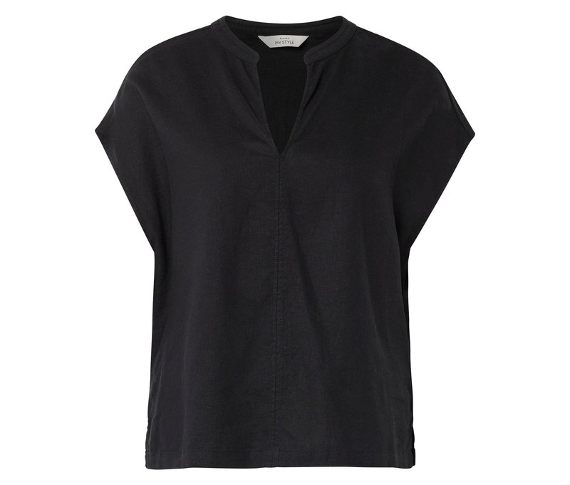 Tchibo - Leinenbluse - Damen - Gr. 40 - schwarz