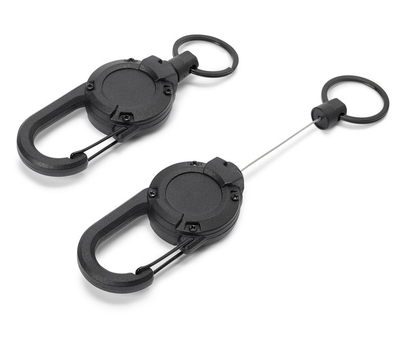 Tchibo - 2 ausziehbare Karabinerhaken - schwarz