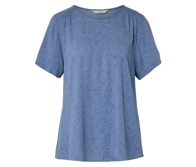 Tchibo - Sportshirt - Damen - Gr. XL - hellblau/print