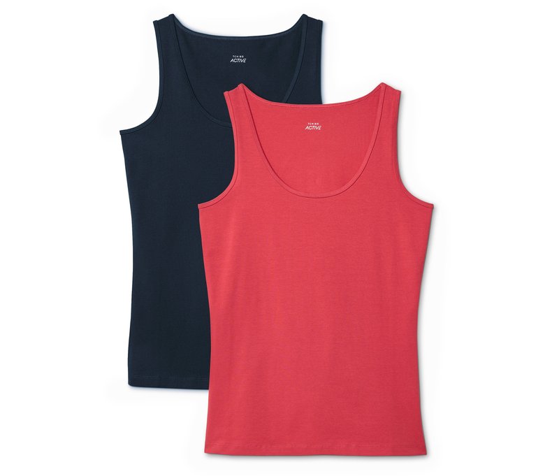 Tchibo - 2 Tops - Damen - Gr. XL - dunkelblau