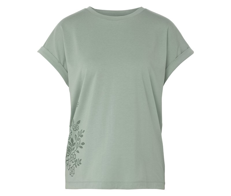 Tchibo - Outdoor-T-Shirt - Damen - Gr. L - mintgrün/print