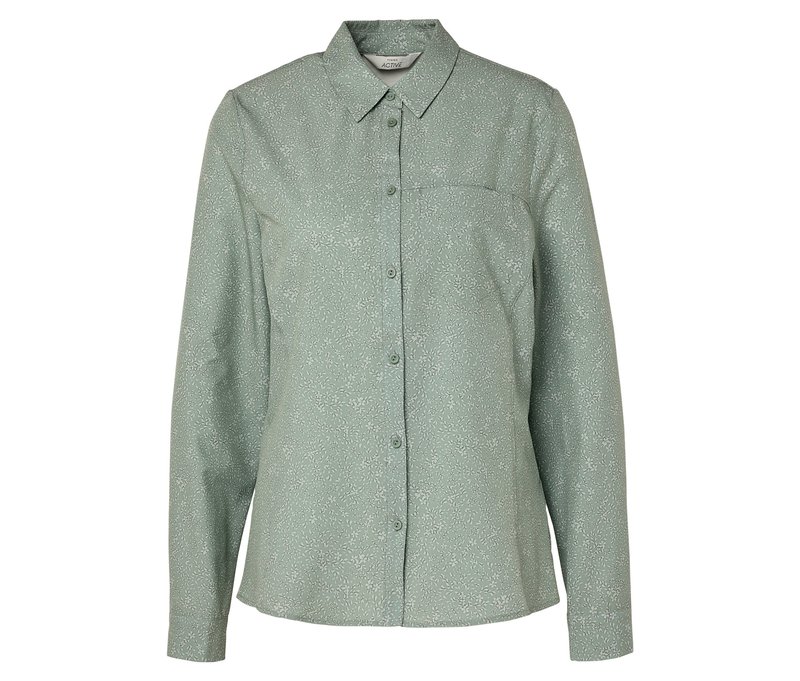 Tchibo - Outdoorbluse - Damen - Gr. 42 - mintgrün/geblümt