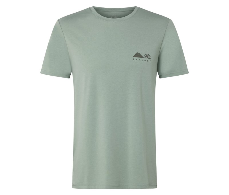 Tchibo - Outdoor-T-Shirt - Herren - Gr. L - mintgrün/print