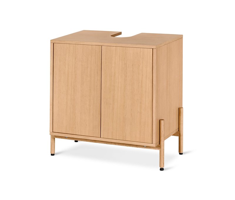 Tchibo - Waschbeckenunterschrank mit Holzfurnier - 65x40x40cm - naturfarben - Rubberwood-Holz / Holz