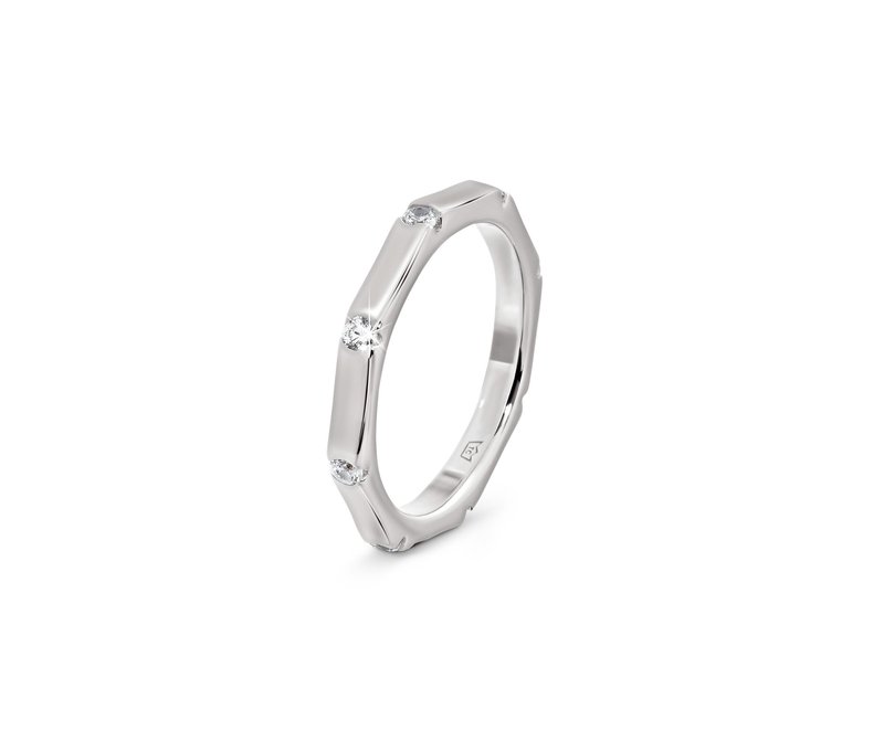 Tchibo - 925 Silber Ring Octagon - Damen - Gr. 17 - silber