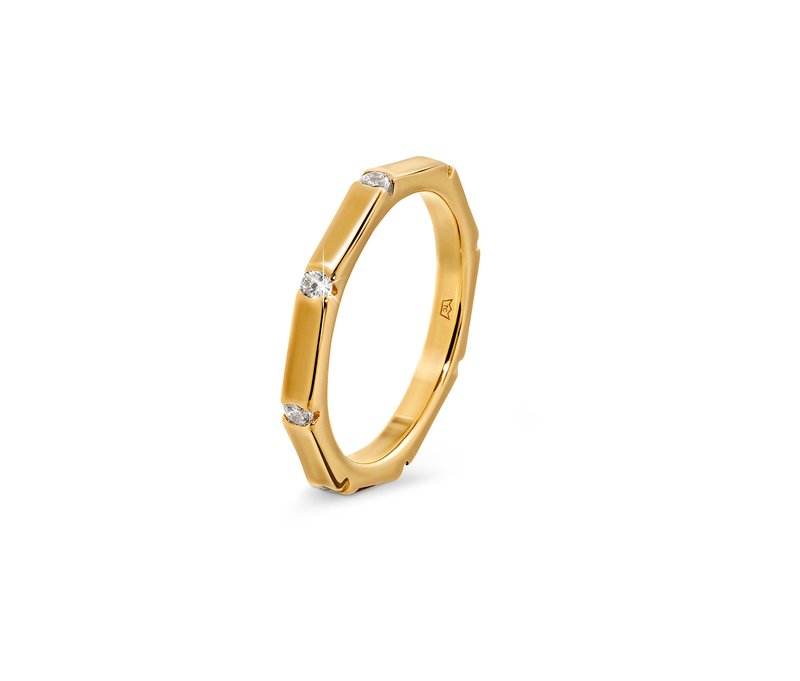 Tchibo - 925 Silber Ring Octagon - Damen - Gr. 20 - weiß