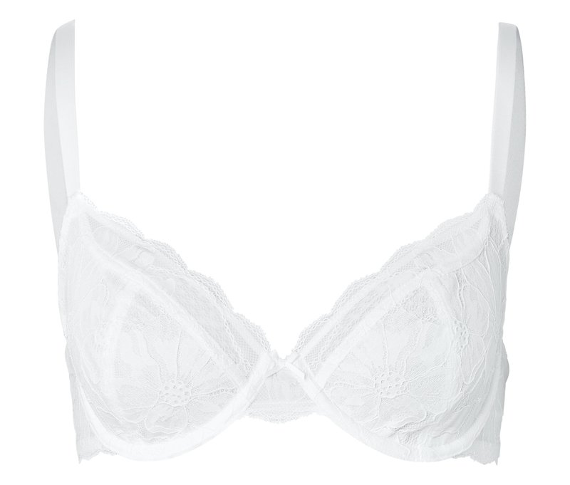 Tchibo - Bügel-BH mit Spitze - Damen - Gr. 90B - weiß