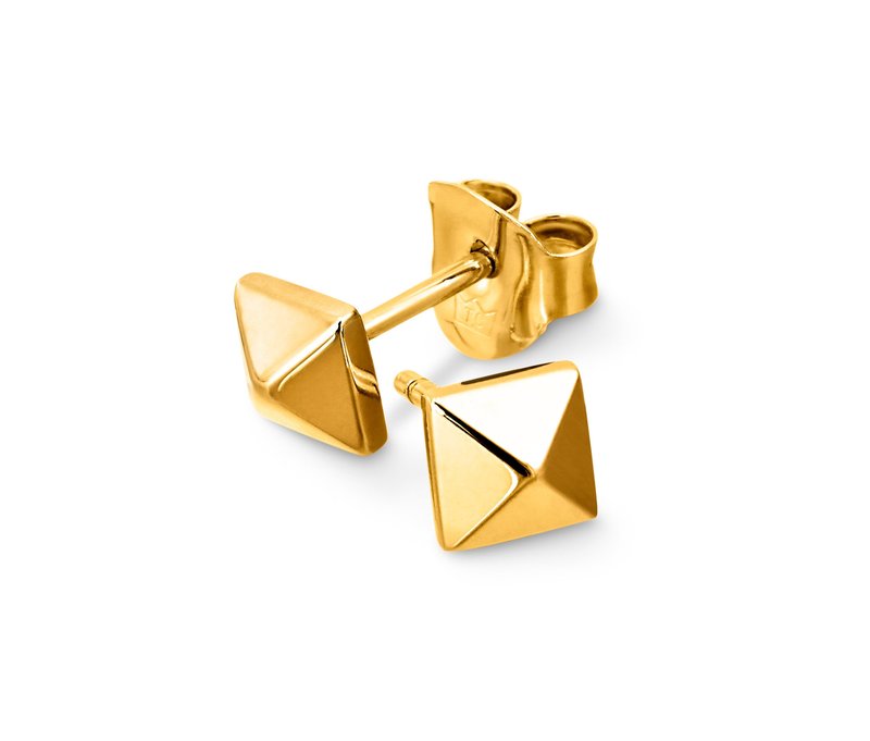 Tchibo - 925 Silber Ohrstecker Pyramide - gold