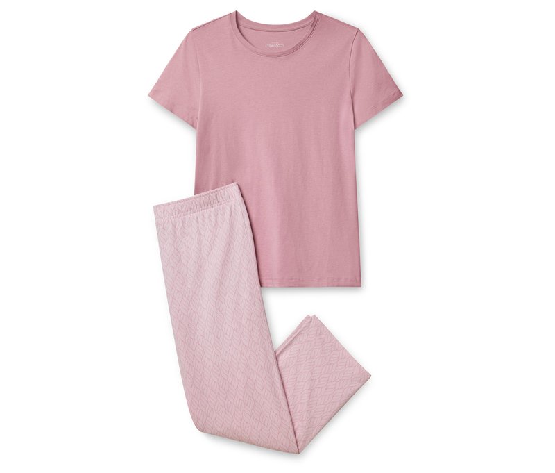 Tchibo - Pyjama-Set - Damen - Gr. XL - rosa/print