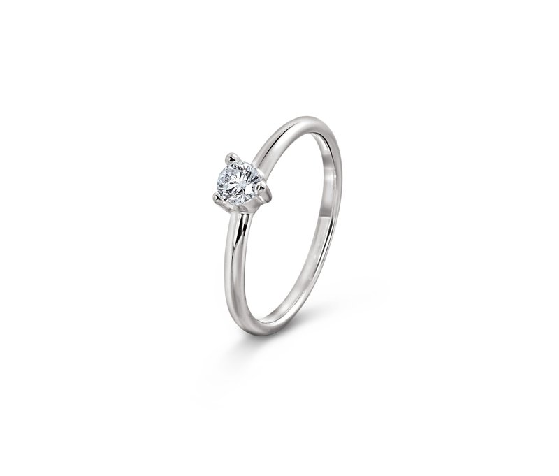 Tchibo - 925 Silber Ring Solitär - Damen - Gr. 20 - silber