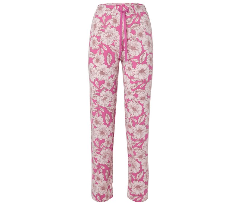 Tchibo - Pyjamahose - Damen - Gr. M - pink/geblümt