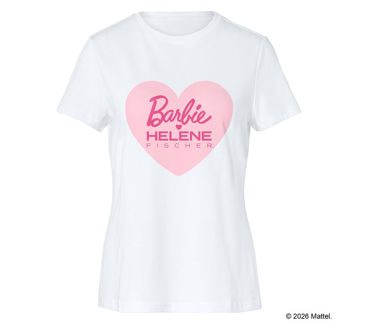 Tchibo - Barbie loves Helene Fischer T-Shirt - Damen - Gr. L - weiß/print