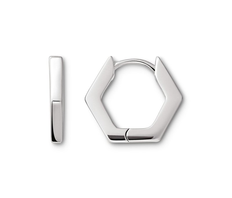 Tchibo - 925 Silber Creolen Hexagon - silber