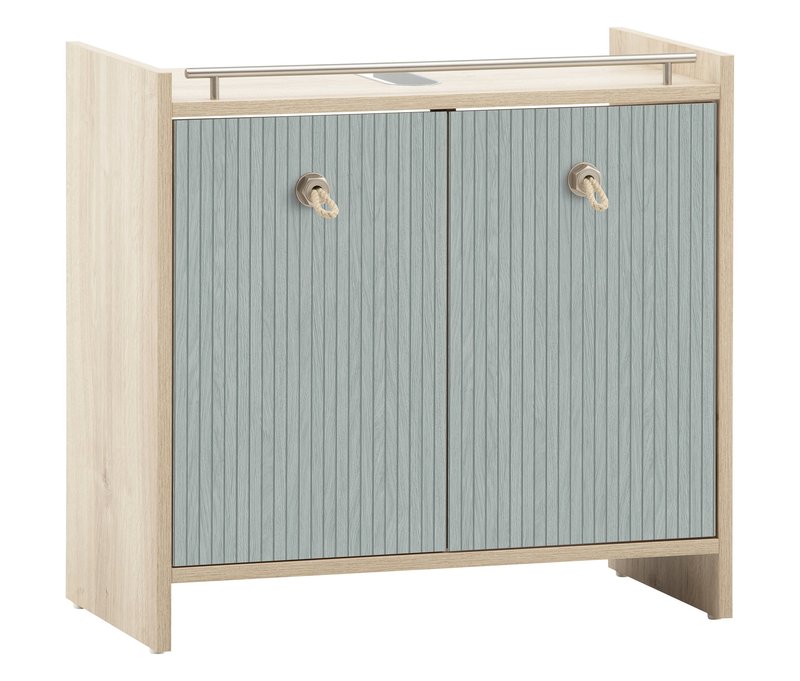 Tchibo - Waschbeckenunterschrank »Sonderby« - 65x33x62,2cm - silber - Holz / Metall / Kunststoff