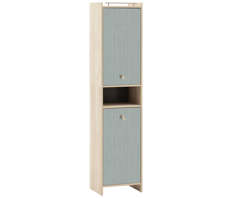 Tchibo - Hochschrank »Sonderby« - 40,2x33x176,5cm - silber - Holz / Metall / Kunststoff