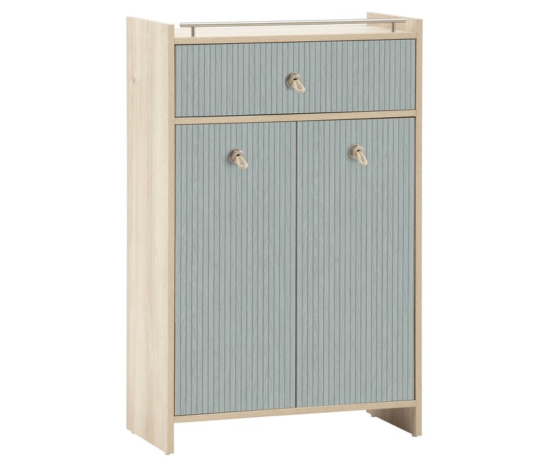 Tchibo - Highboard »Sonderby« - 65x33x104,2cm - silber - Holz / Metall / Kunststoff