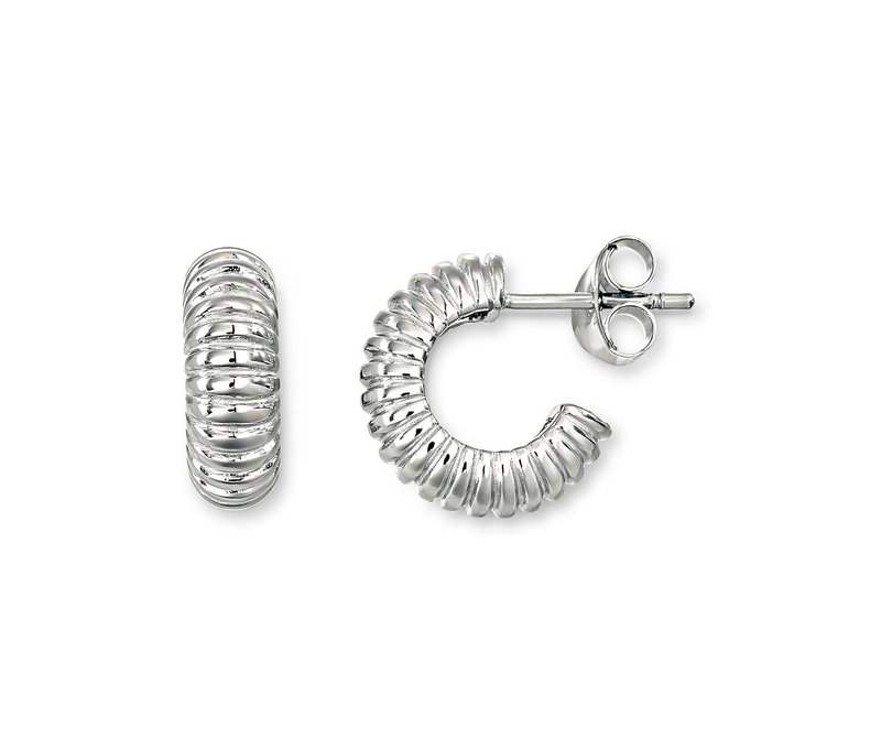 Tchibo - 925 Silber Creolen Ribbed - silber
