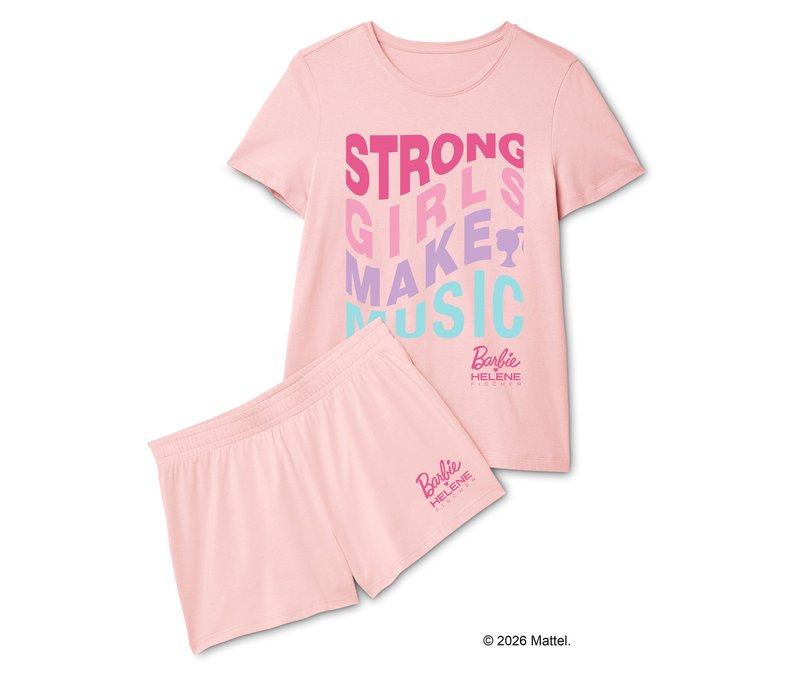 Tchibo - Barbie loves Helene Fischer Shorty-Pyjama-Set - Damen - Gr. M - rosa/print