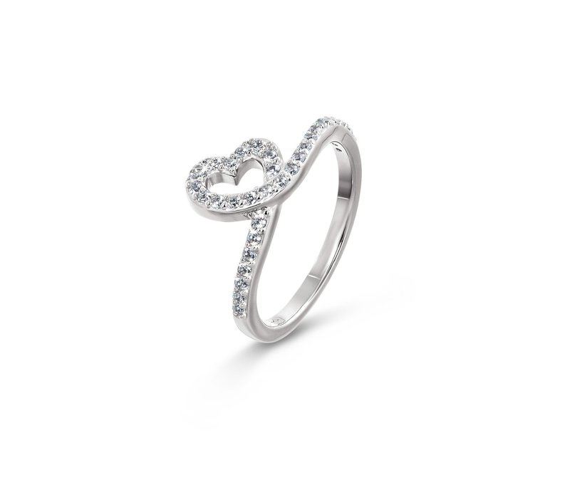 Tchibo - 925 Silber Ring Herz - Damen - Gr. 17 - silber